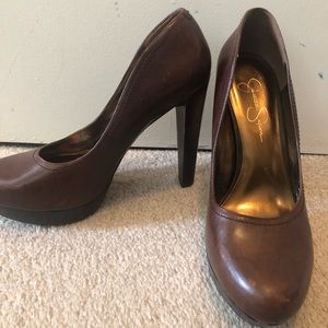 Jessica Simpson brown heels